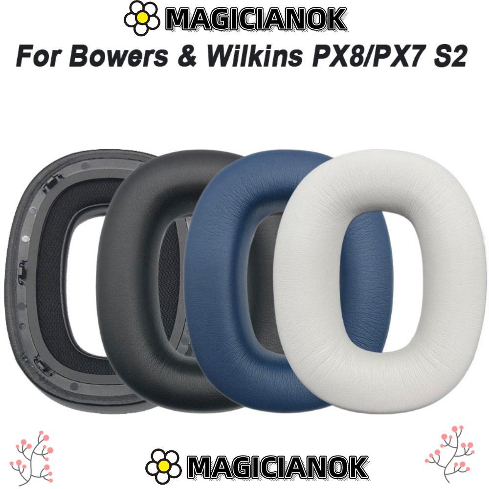 MAGICIANOK แผ่นรองหูฟัง 2 ชิ้น ฟองน้ําโฟมเปลี่ยน สําหรับ Bowers & Wilkins PX8/PX7 S2