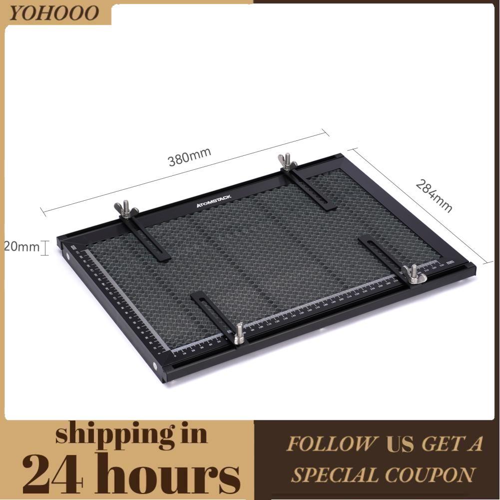 Yohooo Yohooo ATOMSTACK เครื่องแกะสลักเลเซอร์ F1 โต๊ะทำงานรังผึ้งโครงสร้างโลหะทั้งหมดเหล็กแผงแพลตฟอร