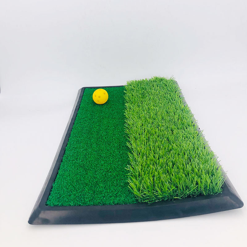 Golf indoor swing practice mat, golf hitting mat, thick golf practice equipment for both short and l