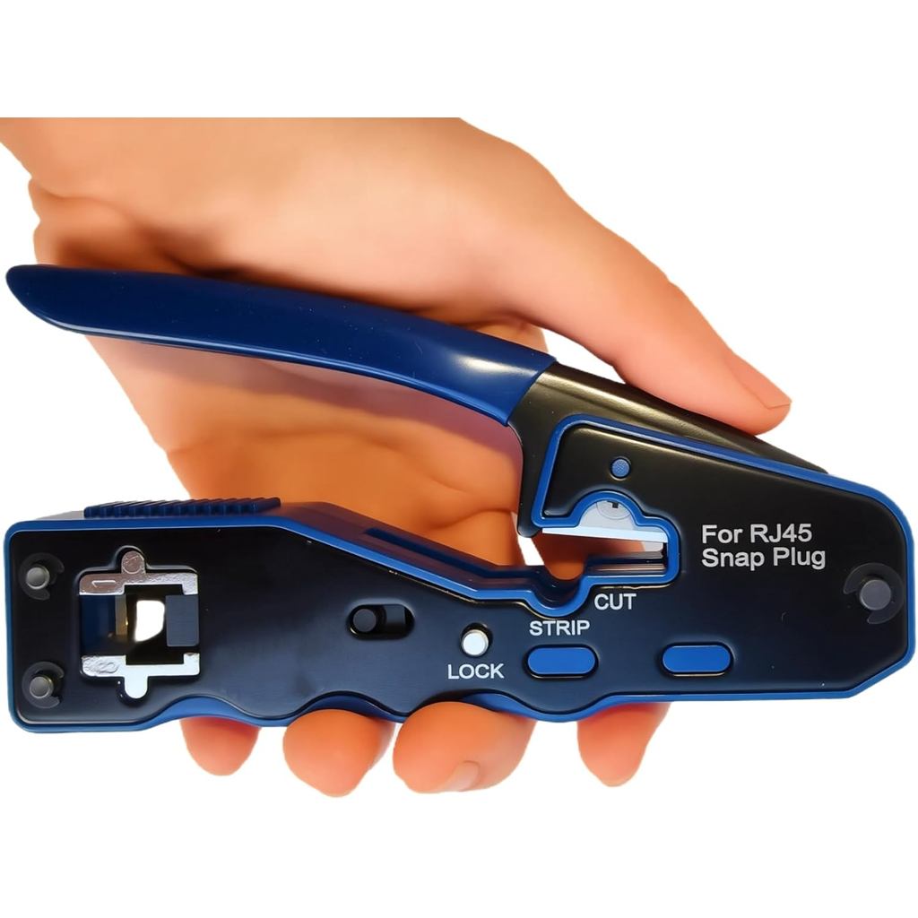 RJ45 Crimp TOOL 8P RJ45 CRIMPING TOOL ผ่าน Ethernet Crimper สําหรับ Cat5e Cat6 Cat6a 8P8C Modular Co