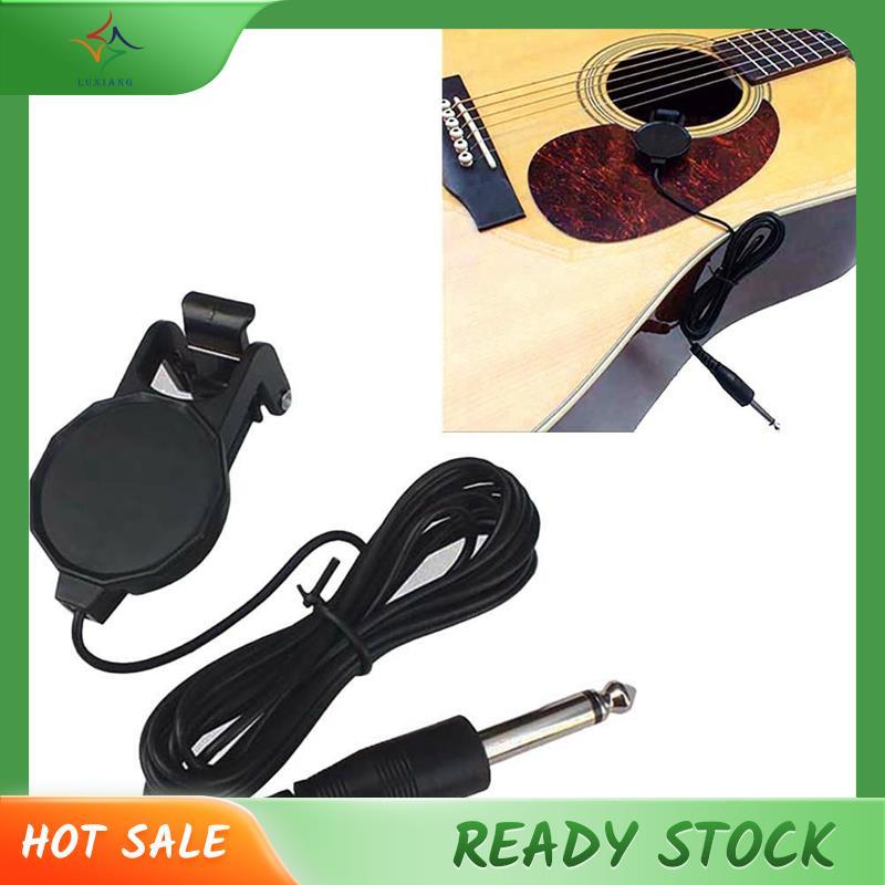 [luxiang.th] กีต้าร์โปร่ง Pickup Clip Pickup Free Hole Clip Pickup Folk Classical Ukulele Pickup สํา