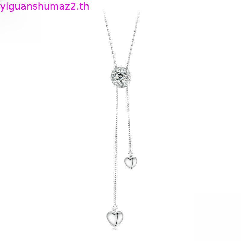 Bamoer สร้อยคอเงินสเตอร์ลิง 925 ประดับพู่โมอิส สําหรับผู้หญิง MSN029