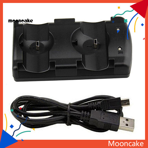 ขนมไหว้พระจันทร์| สถานีแท่นชาร์จ USB Dual สําหรับคอนโทรลเลอร์ไร้สาย PS3 PS3 Move
