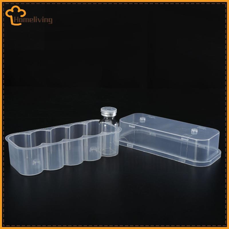 บ้าน 4/10 ชิ้น Staable พลาสติก Microtube กล่องเก็บ 3ML 2/4/6/24-Slot Vial Storage Case Clear ตู้แช่แ