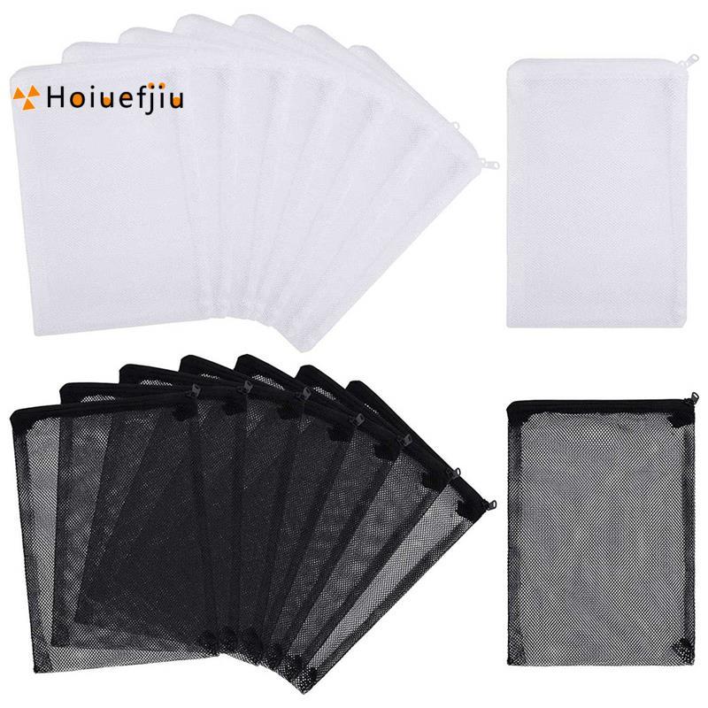 Houefjiu16 PCS Aquarium Mesh Media Filter Bags, Nylon Media Filter Mesh Bags with Zipper (สําหรับ Pa