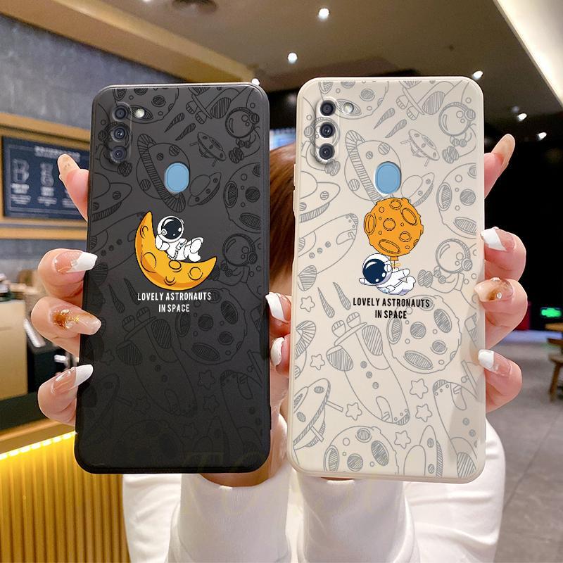 เคส samsung Galaxy A11/M11 เคสโทรศัพท์ภาพประกอบนักบินอวกาศแบบนิ่มซิลิโคน TKR