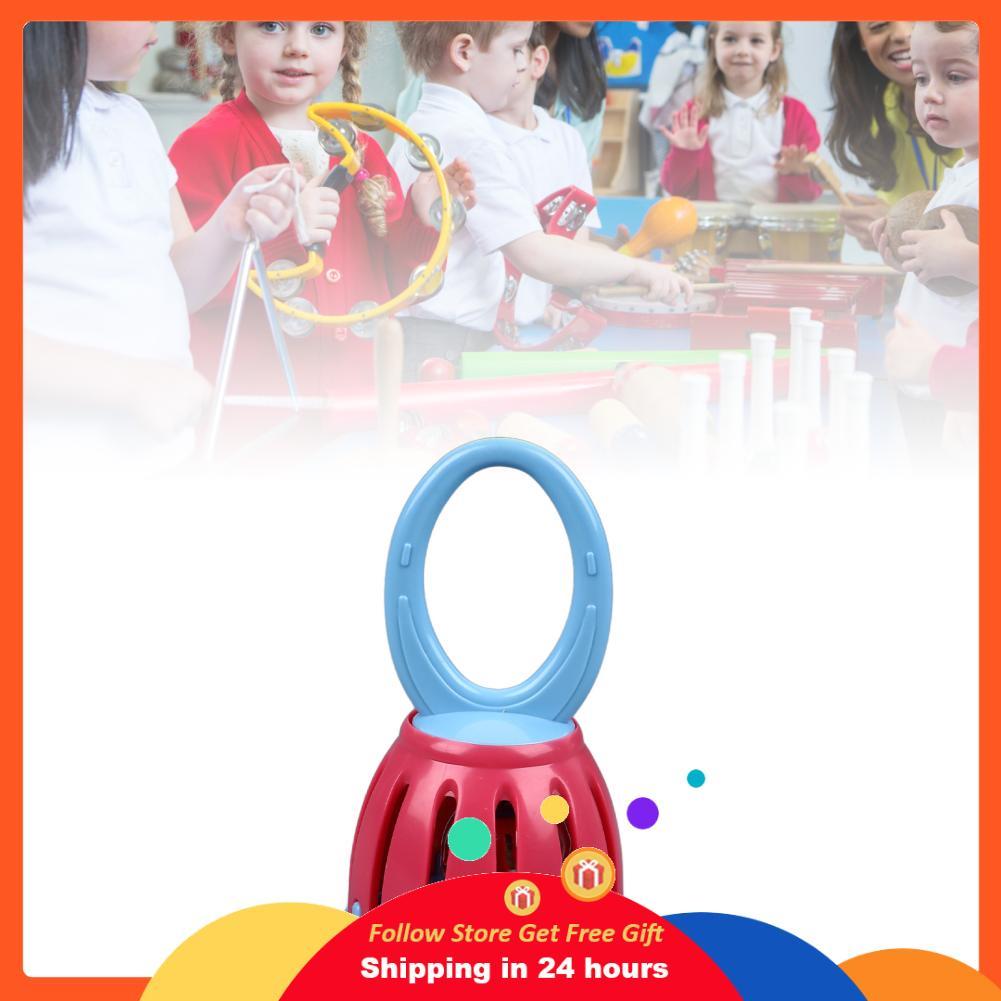 Skejnojj Cage Bell Rattle เสียงสดใสเข้าใจง่ายพัฒนาทักษะทางดนตรีสำหรับเด็กสำหรับการฝึก (W212 สีแดงและ