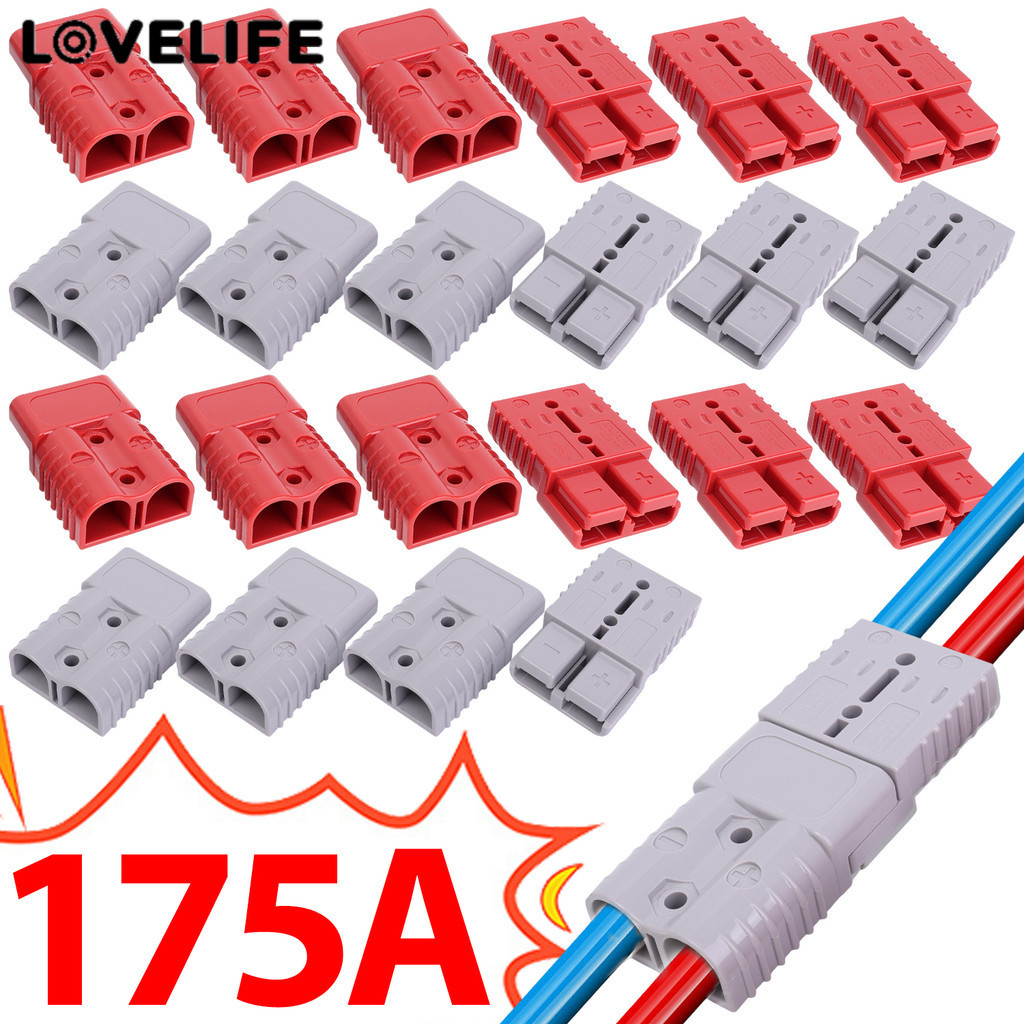 [AUTO&3C]ปลั๊กชาร์จแบตเตอรี่เกรดอุตสาหกรรม | วัสดุพีซีสารหน่วงไฟเทอร์มินัลทองแดงชุบเงินขั้วต่อรถยกที่ทนทานสําหรับมอเตอร์ขนาดใหญ่/การติดตั้ง