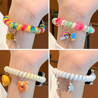 TPU ยืดหยุ่นสําหรับ Smartwatch Huawei Band 11 11 Pro ผู้หญิง Band Scrunchie สร้อยข้อมือเปลี่ยนเข็มขัดสายรัดข้อมืออุปกรณ์เสริมสําหรับ Huawei Band 10 9 8 NFC