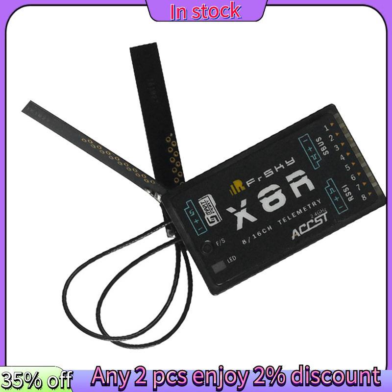 ในสต็อก- X8R 8/16Ch S.BUS ACCST Telemetry Receiver พร้อมพอร์ตสมาร์ทสําหรับ X9D XJT สําหรับ RC Quadco
