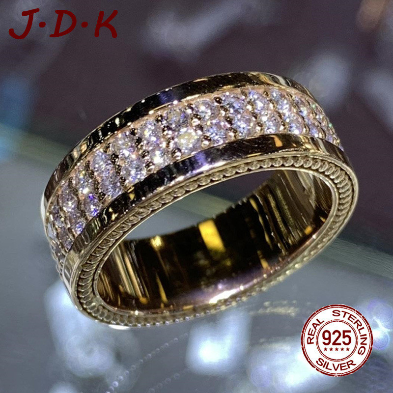 แหวนทอง JDK 18K สําหรับผู้ชายและผู้หญิง