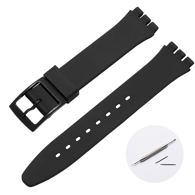 Ultra-thin สายนาฬิกาซิลิโคนสําหรับ Swatch ยางนาฬิกา 12 มม.16 มม.17 มม.19 มม.20 มม.สร้อยข้อมือ YIS404 SURS103 YLS195 กีฬา WatchBand ผู้หญิงสายรัดข้อมือสาว Lady เข็มขัดข้อมือ