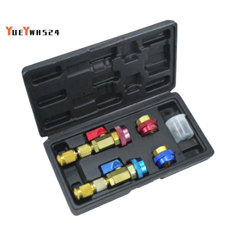 [ขายดี Y4]Autmotive AC R134a R1234yf Valve Core Remover ชุดเครื่องมือติดตั้ง Air Condithoning Valve 