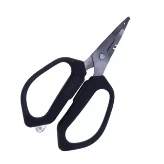 กรรไกหนีบห่วงตกปลา 5 นิ้ว รุ่นด้ามซิลิโคนนิ่ม เล็ก เบา จับถนัดมือ ใช้งานสบายสุด ๆ ด้านบนสามารถ กด/บีบตะกั่ว กดเบ็ด ได้