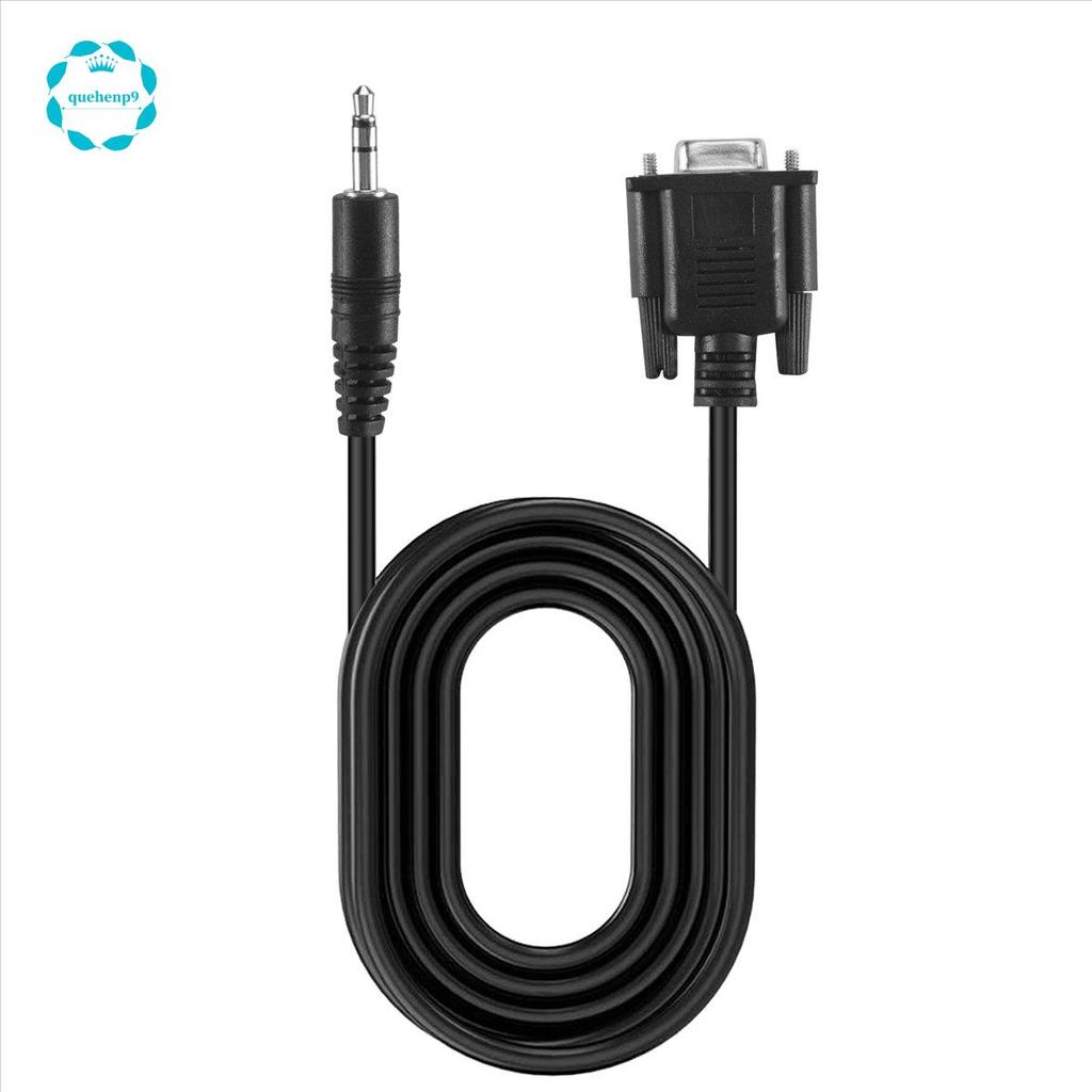 [Fast Q9]สาย DB9 9 Pin VGA หญิง ,DB 9 หญิงถึง TRS 3.5 มม. (1/8in) TRS Stereo Male Serial Data Cable-