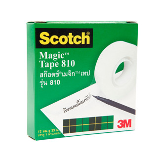 SCOTCH เทปขุ่น แกน 1 นิ้ว (1/2 นิ้วx36 หลา) 12 ม้วน/แพ็ค