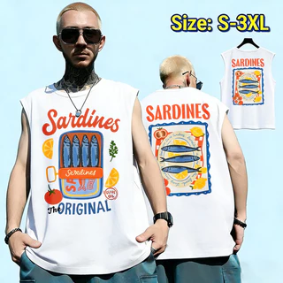 Sea.Tee แขนกุด Oversize ผ้าคอตตอน 100% "SANDINES" เสื้อกีฬา แฟชั่น สบายนุ่ม ไซส์ S-3XL