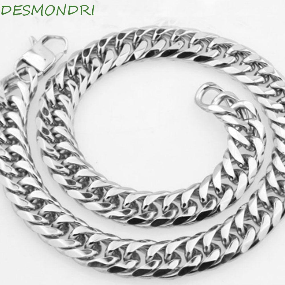 DESMONDRI Punk Style Cuban Punk Stainless Steel Men