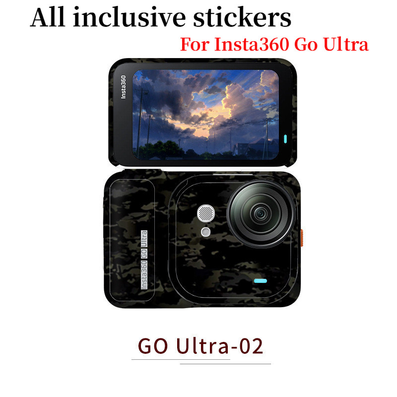 Insta360 GO Ultra PVC สติ๊กเกอร์กันน้ํา, ฟิล์มป้องกันกล้องส่วนบุคคล