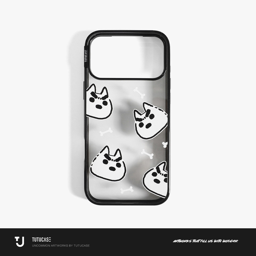 TUTUCASE | กรอบสีดําเดิมบางเปลือกปุ่มยิงป้องกันเคสโทรศัพท์สุนัขBB11