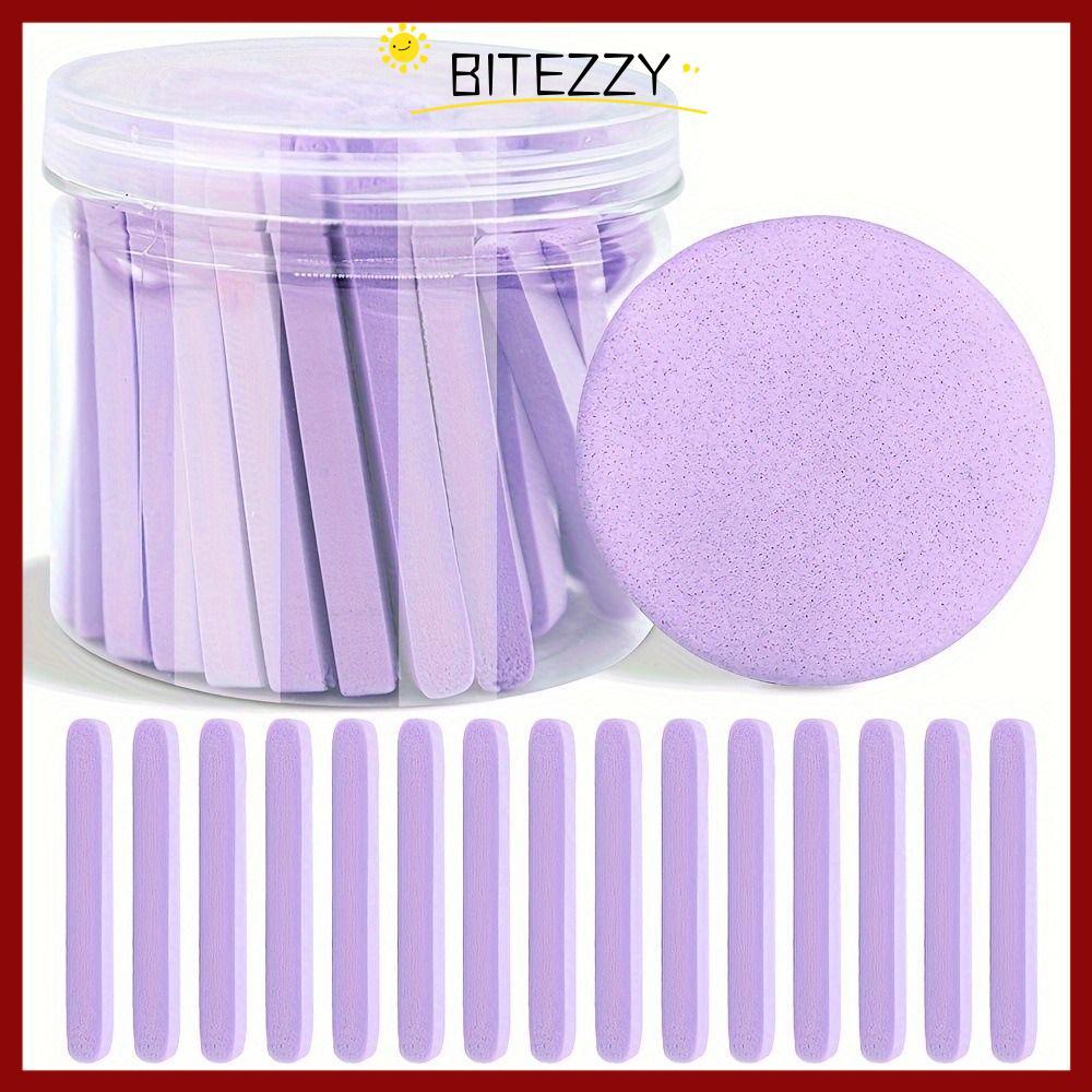 in stockBITEZZY 50 ชิ้น/เซ็ตฟองน้ําบํารุงผิวหน้า, Smooth Skin Compressed Face Wash Sponge, คุณภาพสูงกระป๋อง Disposable Face Cleanser Cotton Pad สําหรับทุกสภาพผิว