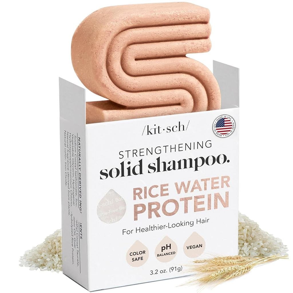 Kitsch Rice Water Shampoo Bar for Hair Growth – Strengthening Hair Shampoo for Men and Women – Reduc