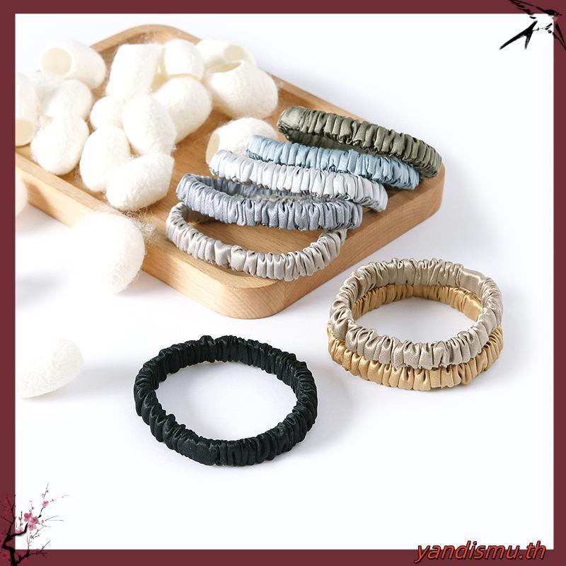 (1ชิ้น ไซส์เล็ก – Mini) ยางรัดผมผ้าไหมมัลเบอร์รี่ Ella Mulberry Silk Scrunchies