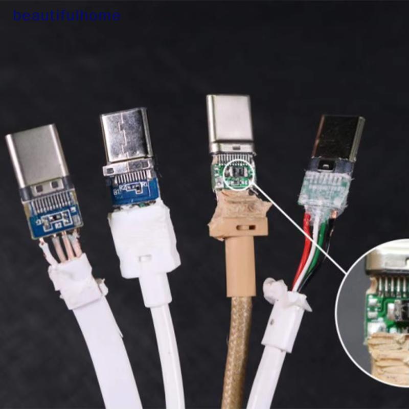[ใหม่] 1 ชุดขั้วไฟฟ้าเชื่อมอุปกรณ์เสริม DIY Type C USB 3.1 3A Fast Charging USB Connectors Type C Connector ปลั๊กชาย [TH]