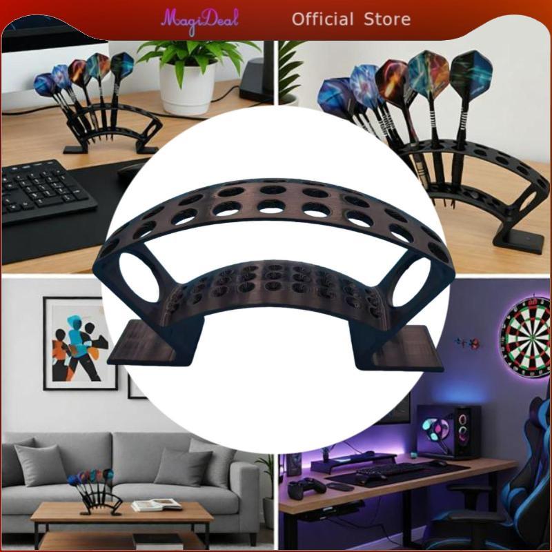 MagiDeal Dart Stand ABS Dart Holder Storage Rack ความจุขนาดใหญ่ Tabletop Organizer สําหรับ Soft Stee