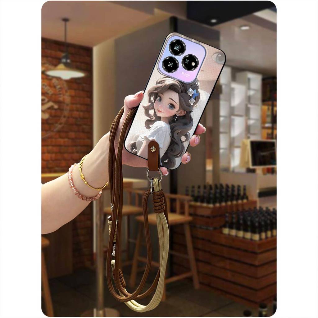 ZTE TPU Lanyardเคสโทรศัพท์สําหรับZTE Blade V60 Design/Axon 60 Liteทนทานป้องกันฝุ่นปกหลังป้องกันแนวทแ