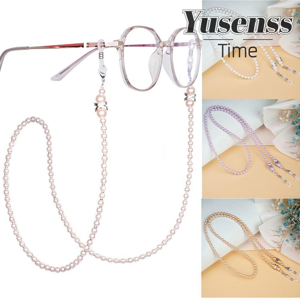 YUSEN สายรัดแว่นตา PEARL ขนาด 75 ซม., พร้อมให้เลือก 6 สี, เหมาะสำหรับผู้หญิงและผู้ชาย