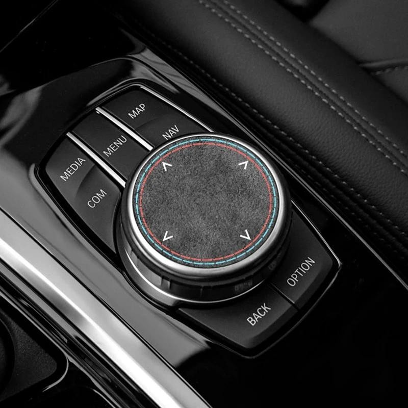 สําหรับ BMW 1er 3er 3GT 4er 5er 5GT 7er X3 X4 I3 X5 X6 มัลติมีเดียแผงปุ่มสติกเกอร์ Trim ทําจาก Alcan