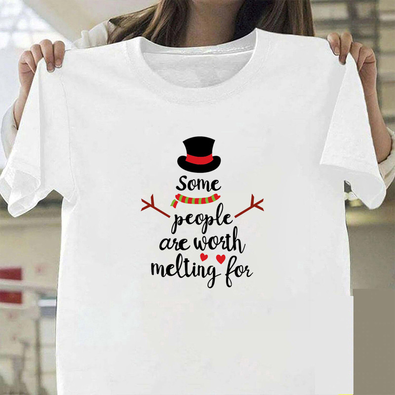 CODPink และ White Merry Christmas TShirt ฤดูร้อนน่ารักการ์ตูน Santa Claus ผู้หญิงรอบคอสีขาวแขนสั้นผู