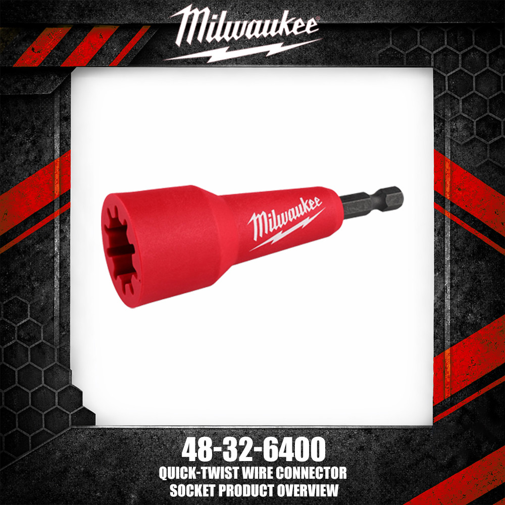 Milwaukee 48-32-6400 Quick-Twist Wire Connector Socket Tool Accessories