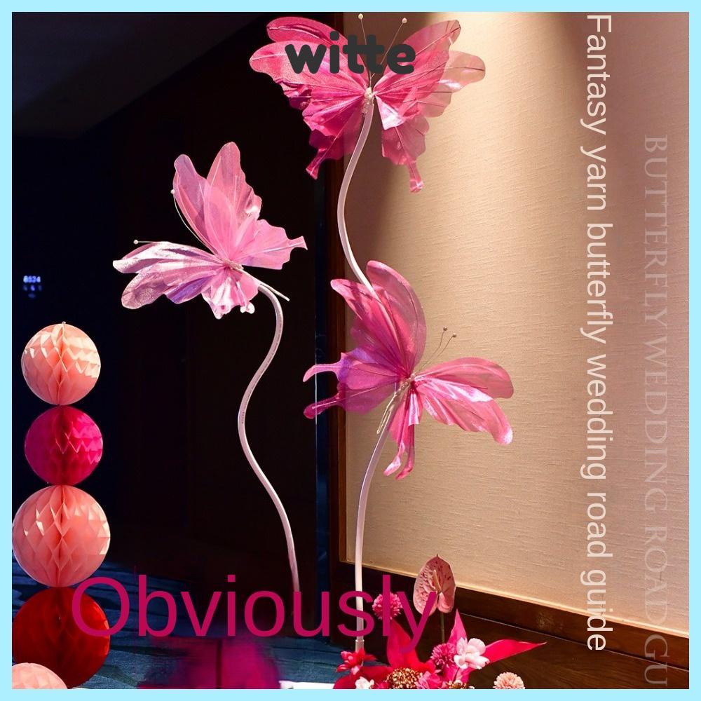 Witte ดอกไม้จําลอง, ผีเสื้อผ้าคลุมหน้า 47 ซม., สวนหัวดอกไม้ผีเสื้อยักษ์สีสันสดใสขนาดใหญ่