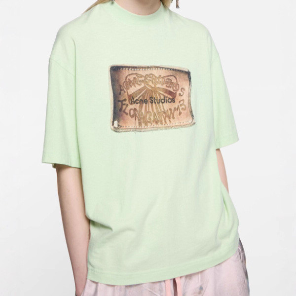 U8SK AC Loose retro logo bow pattern printed round neck short sleeve T Shirt