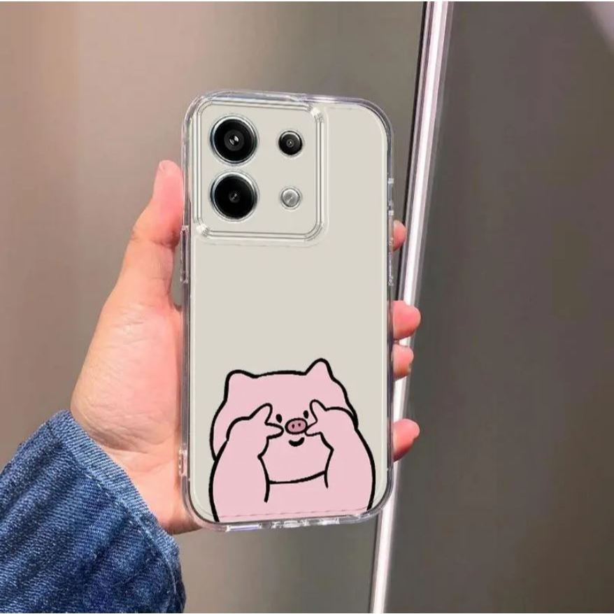 เคสTPUโปร่งใสPEACE PIG MOTIFชุดสําหรับMi10T/Mi10T Mi11 LITE/PRO/Mi13T/13T PRO/6A/8/8A PRO/RDM 9/9C/R