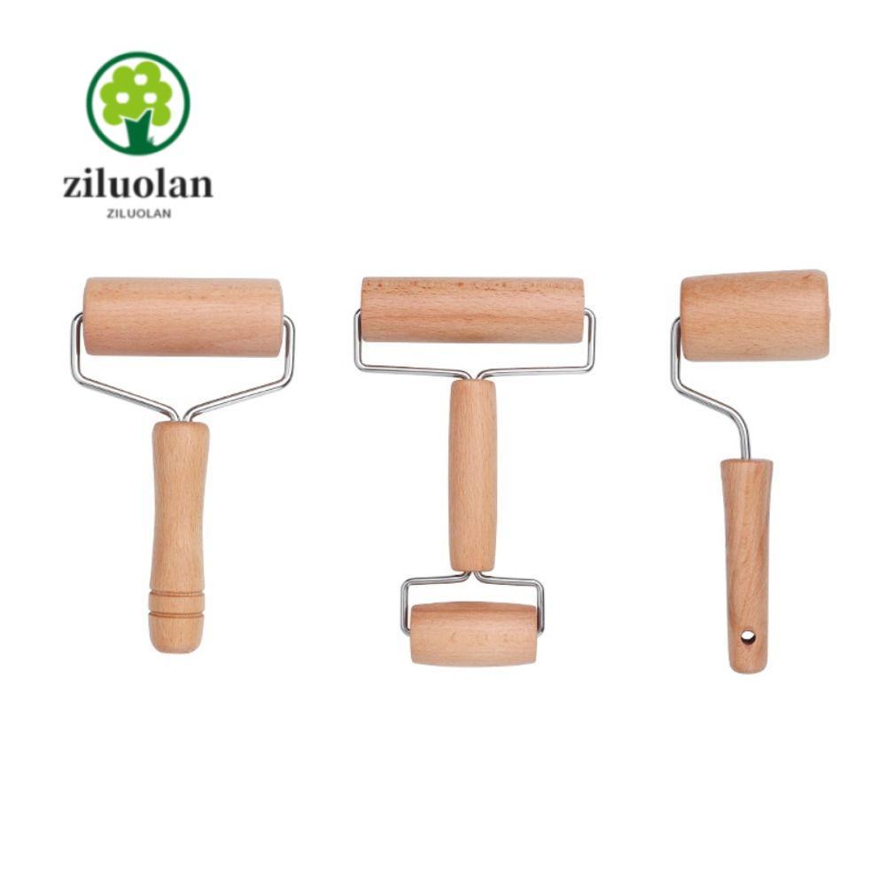Ziluolan ลูกกลิ้งแป้งมือ, เครื่องมือห้องครัวคู่มือไม้ Rolling Pin, ลูกกลิ้งทนทาน Rolling F Ondant Dumpling Wrapper แป้ง Stick