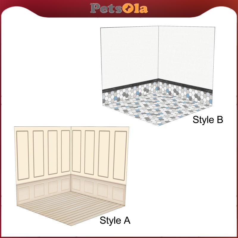 [PETSOLA] 1/12 ฉากหลังแสดง Diorama จําลองพื้นหลังที่จอดรถ, ตู้โชว์เก็บของ