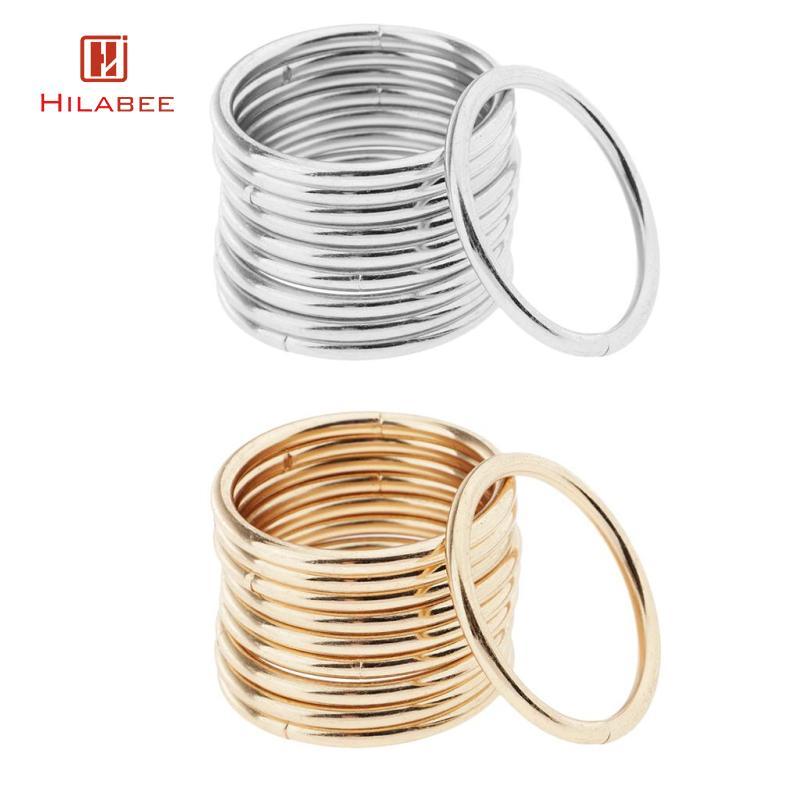 [UsusexaMY] 10 ชิ้นเหล็กเชื่อมโลหะ Dream catcher แหวน Macrame Hoop Loop Craft Silver