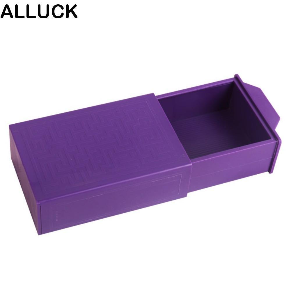 ALLUCK Magic Disappearing Box, Trick Performance Magic Purple Magic Box, ชุดมายากลพลาสติกที่ยอดเยี่ยมสําหรับเด็กวัยรุ่น