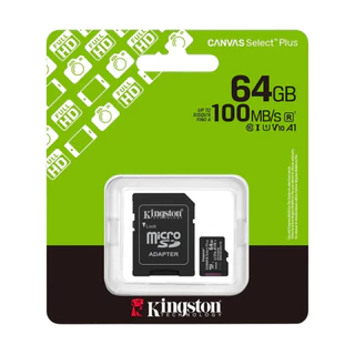 KINGSTON Micro SD Card (ไมโครเอสดีการ์ด)SDCS3 64GB ON CANV AS SELECT PLUS รับประกันตลอดอายุการใช้งาน