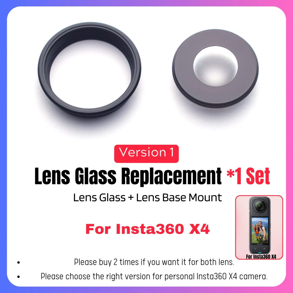 เลนส์สําหรับ Insta360 X4 X3 X2 360 เลนส์เปลี่ยนอะไหล่ซ่อมแหวนสําหรับ Insta 360 X4 X3 ONE X2 ONE RS อุปกรณ์เสริม thumbnail 4