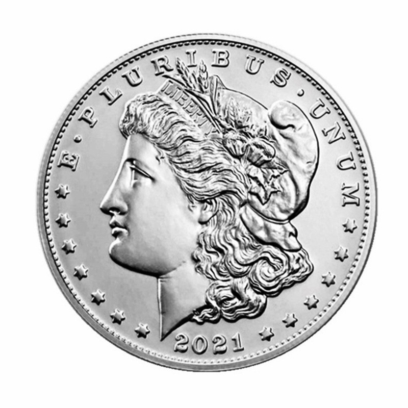 2021 USA Morgan Dollar Co เหรียญที่ระลึก Morgan เหรียญเงินเหรียญหัตถกรรม 2021 USA Morgan Dollar Co เ