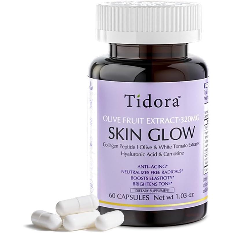 อาหารเสริมคอลลาเจนเปปไทด์ ผิวเรืองแสง 60Capsules, L-Carnosine,Olive Polyphenols,hyaluronic Acid,Hyal