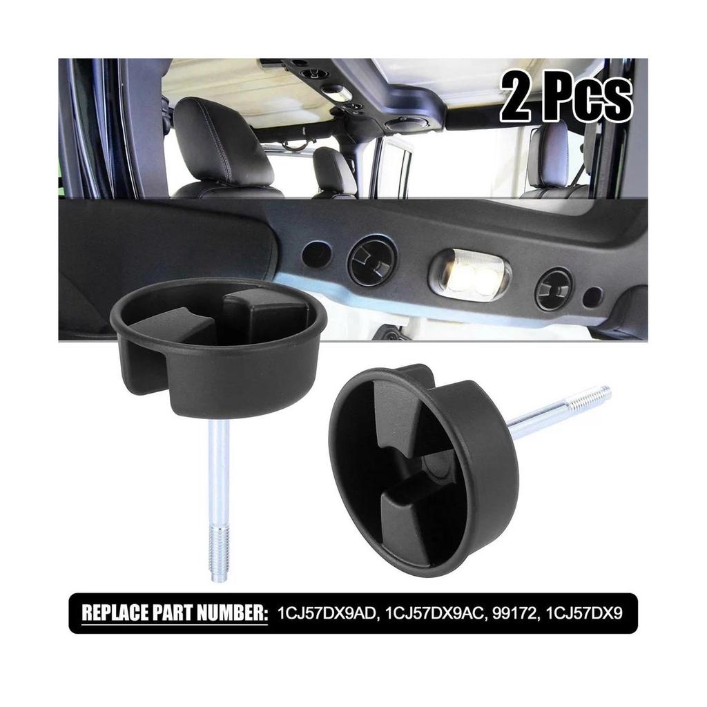 2 ชิ้นสําหรับ Jeep Wrangler JK 2007-2017 Hard Top ติดตั้งสกรูลูกบิด 1CJ57DX9AD Mount Tab
