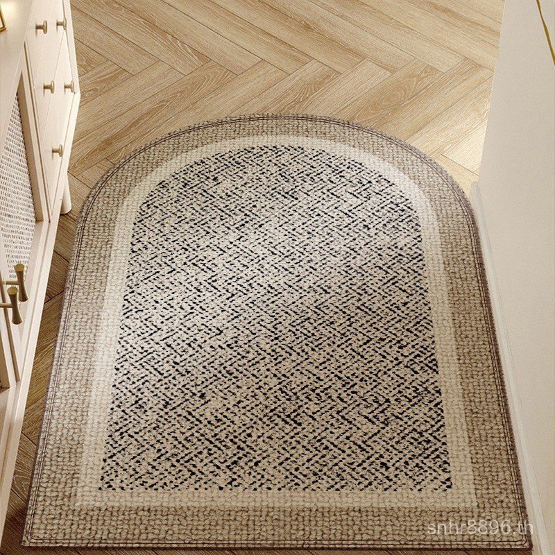 ครัวเรือนเต็มแผ่นพื้นโค้งเสื่อเท้าเสื่อประตูทางเข้าประตูกํามะหยี่กันลื่นเบลเยียมแสงหรูหราระดับไฮเอนด