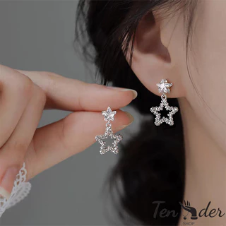 COD-ส่งเร็วจากไทย🎀ต่างหู รูปดาวห้าแฉก เพทาย หรูหราแสง ระดับไฮเอนด์ สำหรับผู้หญิง ของขวัญวันหยุด-Ten