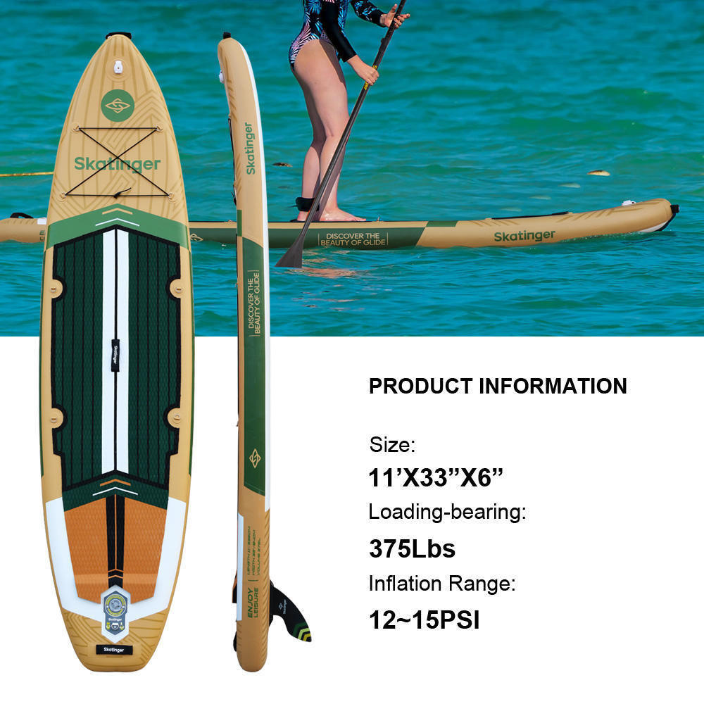 แพดเดิ้ลบอร์ด กระดาน เป่าลม Skatinger Peninsula Trojan Horse 11’Touring Paddle Board full set Inflat