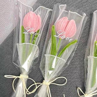 🇹🇭 พร้อมส่งจากไทย ดอกทิวลิป 🌷 ดอกไม้ทำจากลวดกำมะหยี่ สำหรับตกแต่งบ้าน